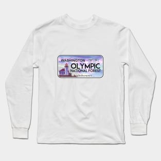 Olympic National Forest Washington License Plate Lighthouses Long Sleeve T-Shirt